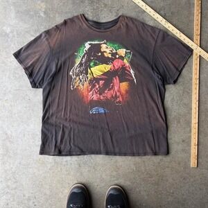 2000s faded bob marley tee